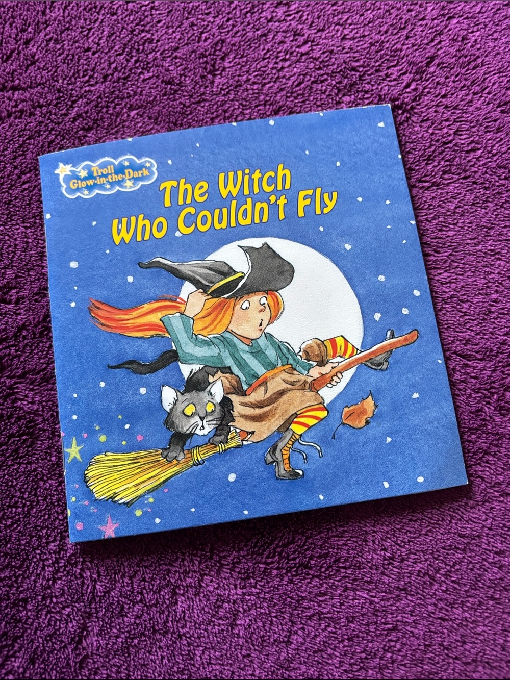Vintage 90’s Children’s Book: The Witch Who Couldn't Fly -Troll Glow-In-TheDark